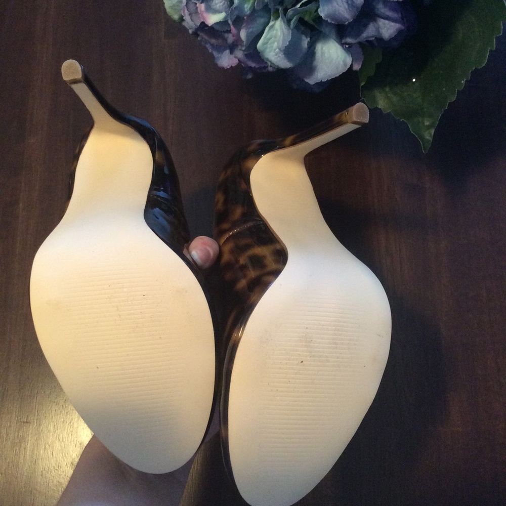 Tortoise Shell Print Heels - image 2